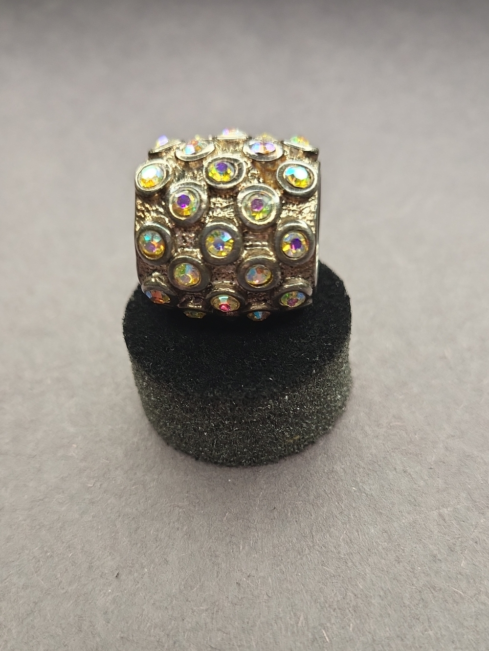 Vintage Aurora Crystal Slide Pendant